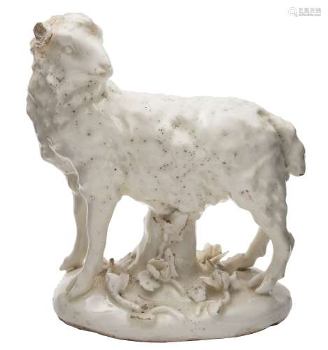 A Derby 'dry-edge' model of a ewe: naturistically modelled in the white,