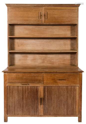 A Heals type limed oak dresser, Circa 1930:,