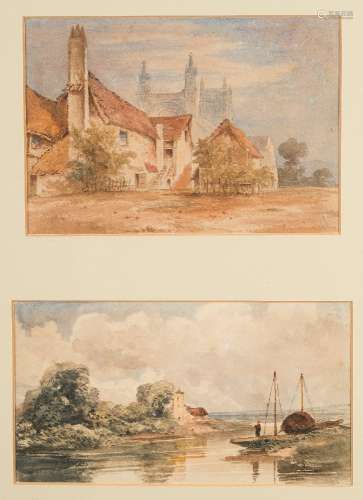 Manner of John Varley [19th Century]- River landscapes,