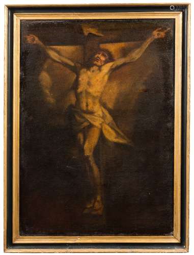 After Sir Anthony Van Dyke [17th Century]- The Crucifixion,:- oil on canvas 98 x 70cm.
