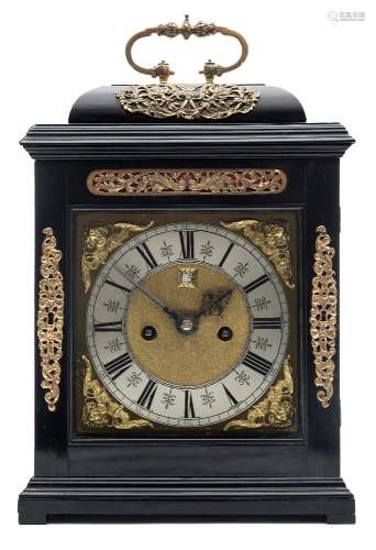 John Knibb, Oxon, a late-17th century ebonised bracket clock: of Phase IV design,
