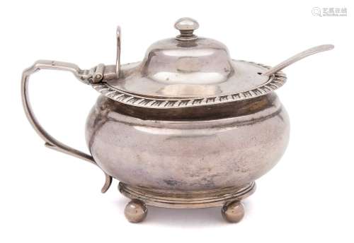 A William IV silver mustard pot and cover, maker Jonathan Hayne, London,