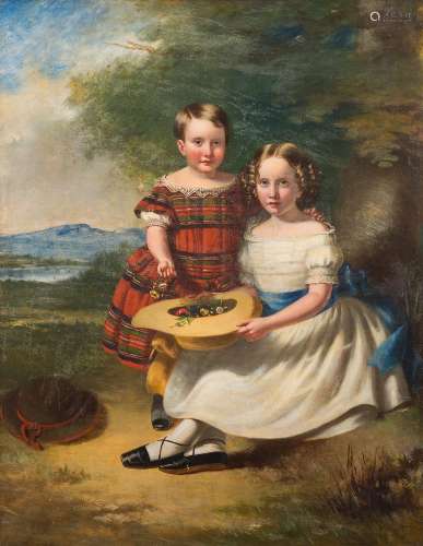 British School [19th century]- Portrait of Lily and Thomas Harrison Rymer,