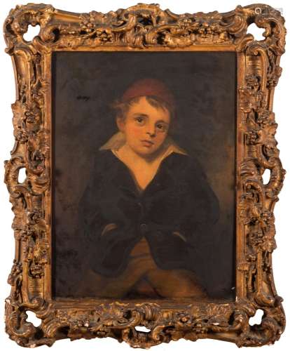 Circle of William Collins [1788-1847]- The Boy,:- oil on canvas 39 x 29cm,