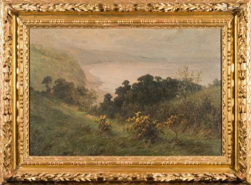 Hugh Percy Heard [19/20th Century]- The Devonshire Coast,:- signed bottom left oil on canvas 49.