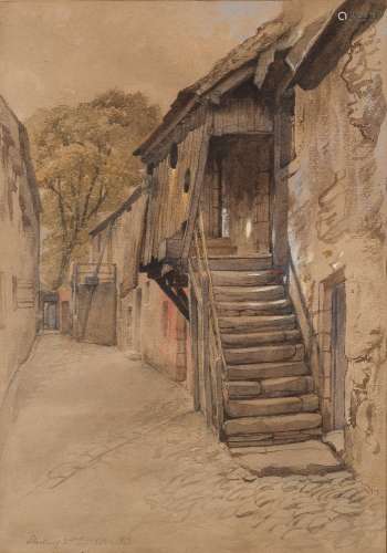 James Drummond [1816-1877]- Old Houses Stirling,:- inscribed,