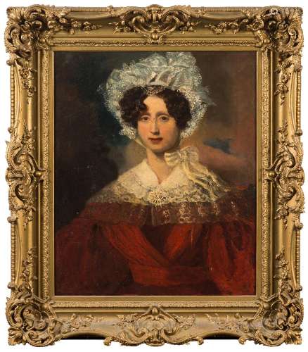 Manner of Sir Thomas Lawrence [19th Century]- Portrait of a young lady, bust-length,