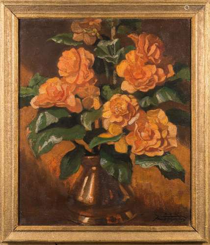 * Frank Owen Salisbury [1874-1962]- Begonias,:- signed and dated 11.8.