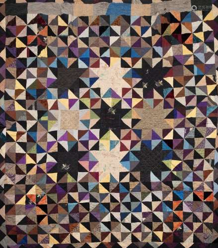 A Victorian quiltwork quilt: worked in squares, triangles and stellar patches by L Maunder,