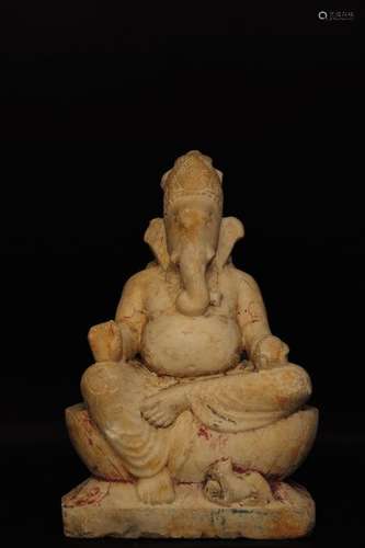 Inde, RajasthanGanesh en méditation assis sur s...