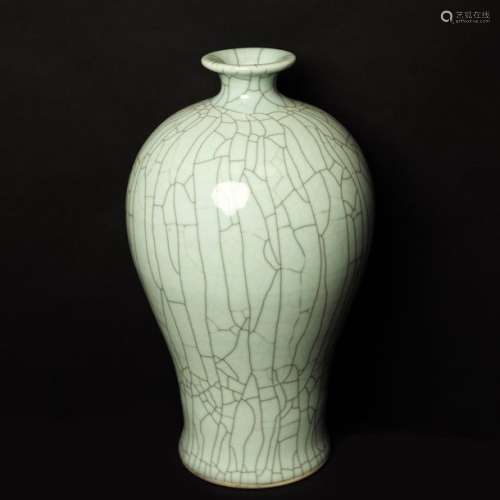 ChineGrand vase en céramique craquelée couleur...