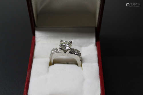 Platinum diamond ring.