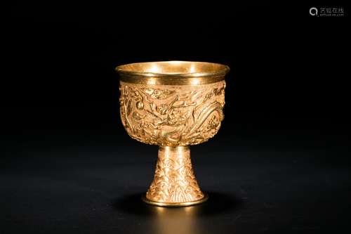 Chinese gold stem cup.