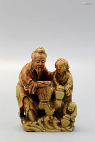 Chinese carved soapstone figurine.