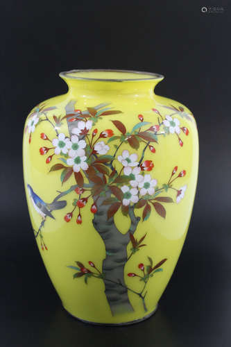 Japanese cloisonne vase.