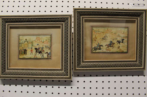 Pair of Indian miniature paintings.