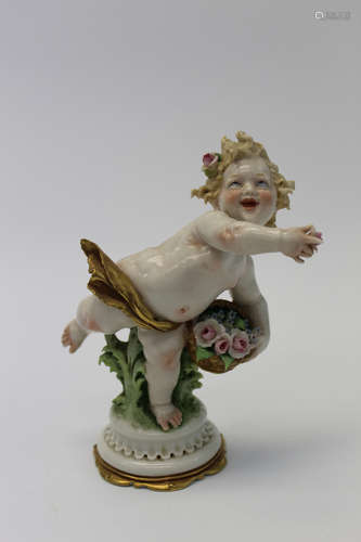 Vintage Capodemonte G. Cappe Putti Figurine Italy.