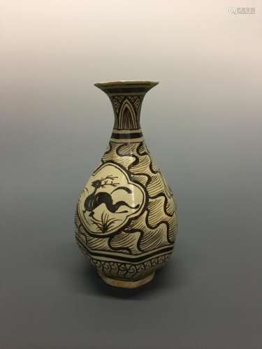 Chinese Cizhou Kiln 'Deer' Vase