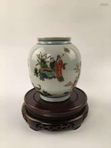 Chinese Famille Rose Porcelain Jar With Jin Yu Man Tang