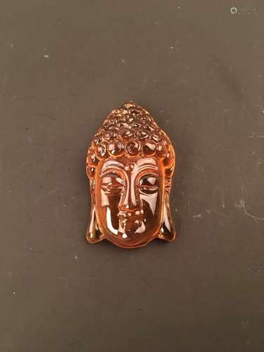 Chinese Amber Buddha Head