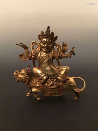 Chinese Gilt Bronze Figure of Great Vajra Buddha