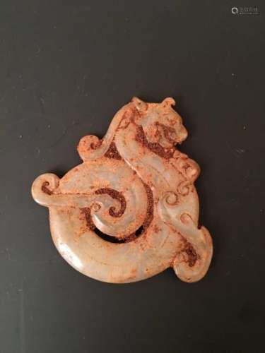 Chine Archaic Jade Dragon