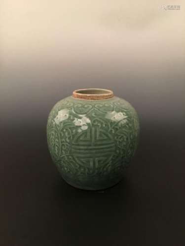 Chinese LongQuan Celadon-Glazed Jar