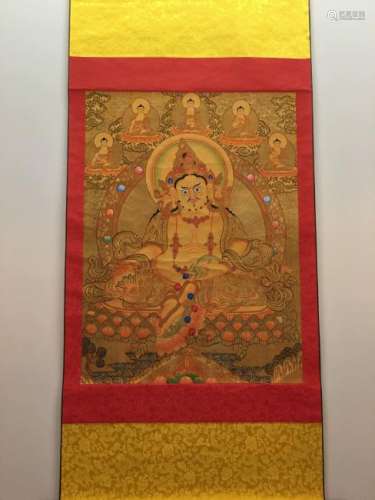 Hanging Scroll of Buddha Potrayal