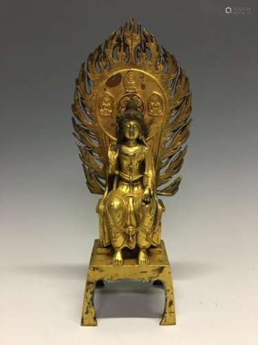 Chinese Gilt Bronze Buddha Statue