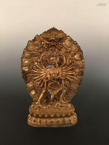 Chinese Gilt Bronze  Buddha