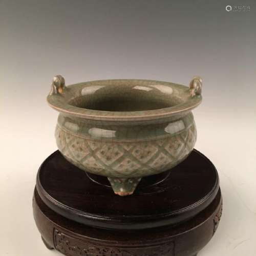 Chinese Celadon Glazed Porcelain Censer