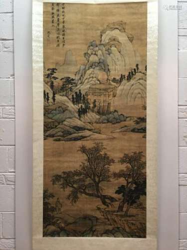 Hanging Scroll of Painting with Shen Yue Mark