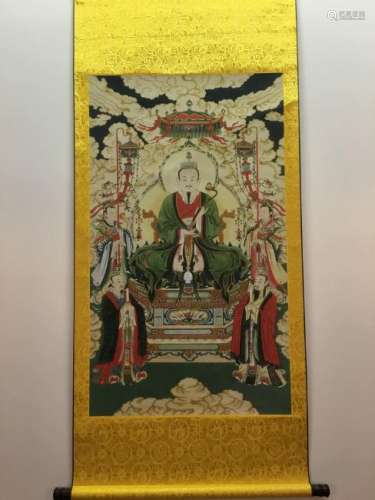 Hanging Scroll of San Qing Dao Zu Potrayal