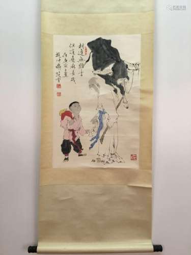 Chinese Hanging Scroll Of Fan Zeng Signed