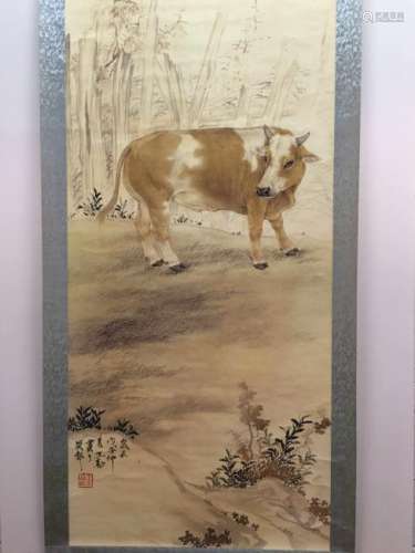 Hanging Scroll of Buffalo Painting