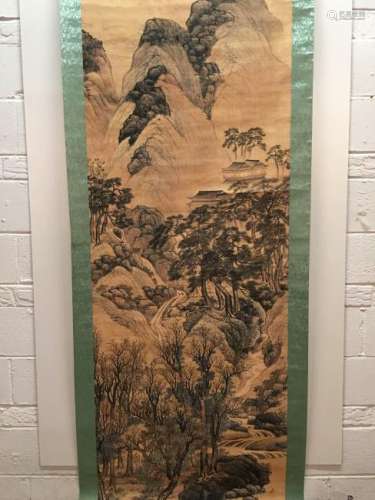 Hanging Scroll of Landscape Painting with Qiantang
