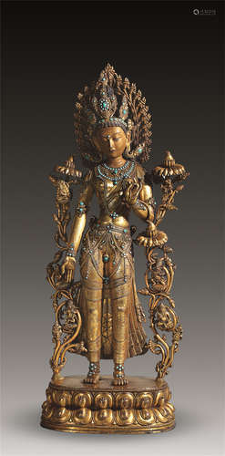 19世纪矿彩持国天王唐卡 Deal Price Picture 19世纪矿彩持国天王唐卡 Deal Price Picture