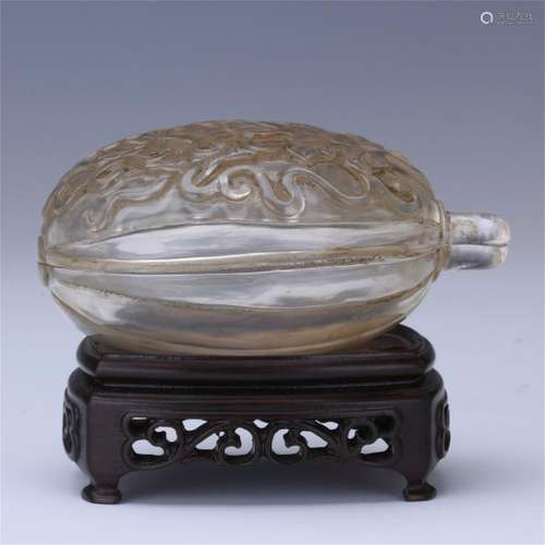 CHINESE ROCK CRYSTAL LIDDED BOX