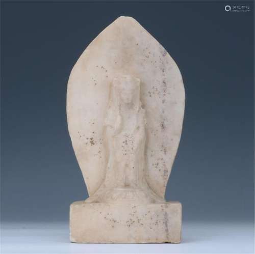 CHINESE MARBLE STONE BUDDHA