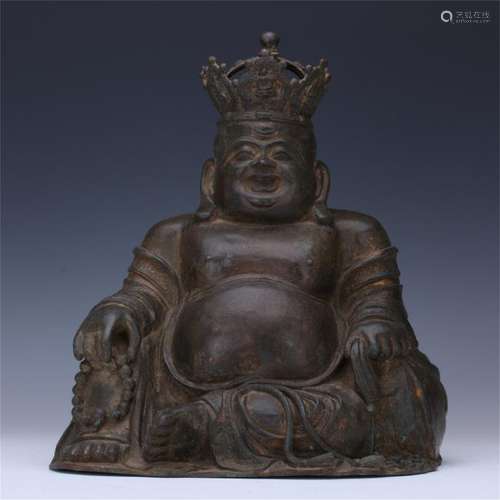 CHINESE BRONZE SEATED AMITABHA