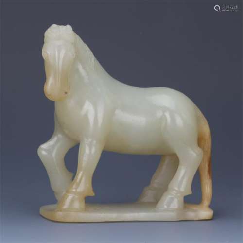 CHINESE WHITE JADE HORSE