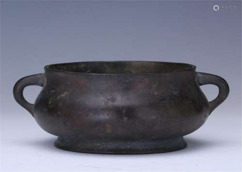 CHINESE BRONZE ROUND CENSER