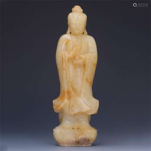 CHINESE JADE STANDING BUDDHA