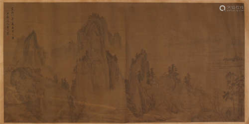 CHINESE SCROLL PAINTING OF MOUNTAIN VIEWS