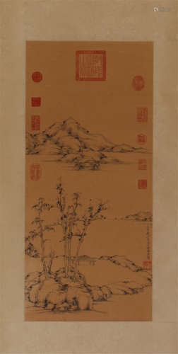 CHINESE SCROLL PAINTING OF LAKEVIEWS