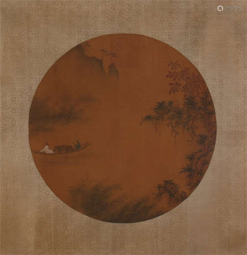 CHINESE ROUND FAN PAINTING OF LAKEVIEWS