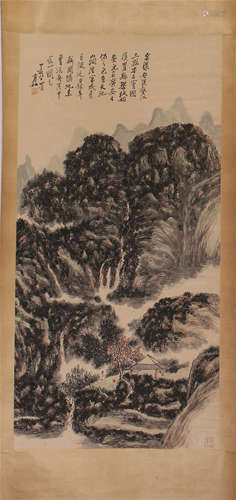 CHINESE SCROLL PAINTING OF MOUNTAIN VIEWS