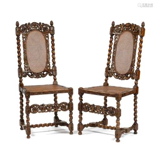 A Set of Six Renaissance Revival Dining Chairs Height