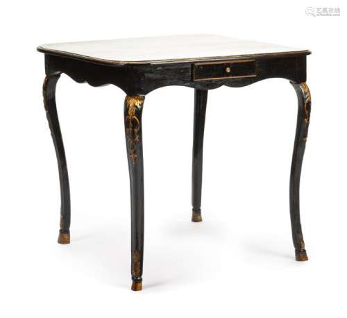 A Louis XV Painted Table Height 28 1/2 x width 29 x