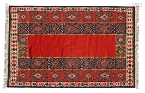 A Caucasian or Turkish Kilim Rug 8 feet 1 inch x 5 feet